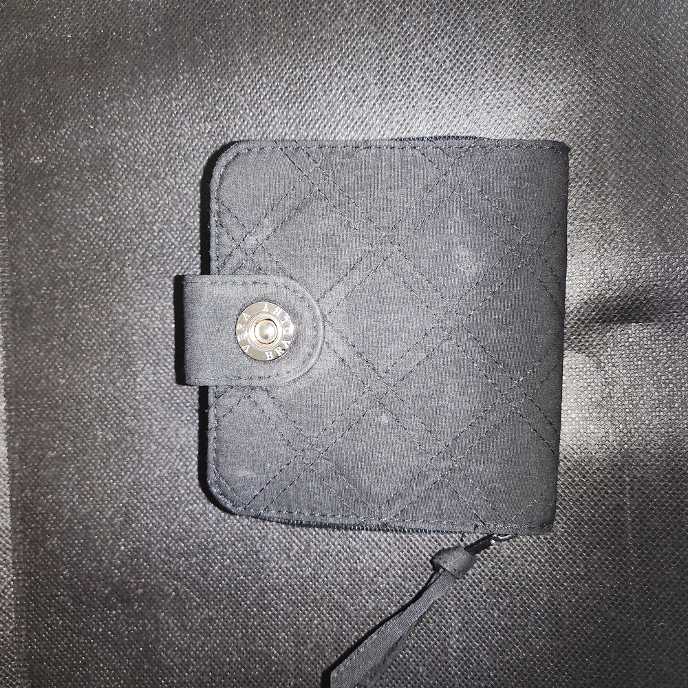 Vera Bradley Black Quilted Compact Wallet